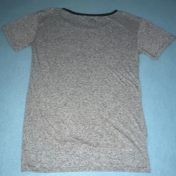 TRILLIUM pocket t-shirt top heather gray crew soft stretchy short sleeve size XS - Picture 3 of 7